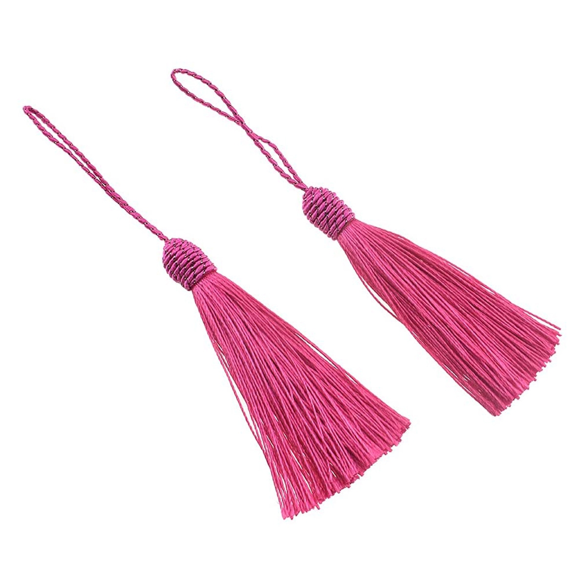 6 inch Length Bookmark Tassels with Loop Uniformly  Dark Pink 16 Pieces for Graduation Craft Chair 